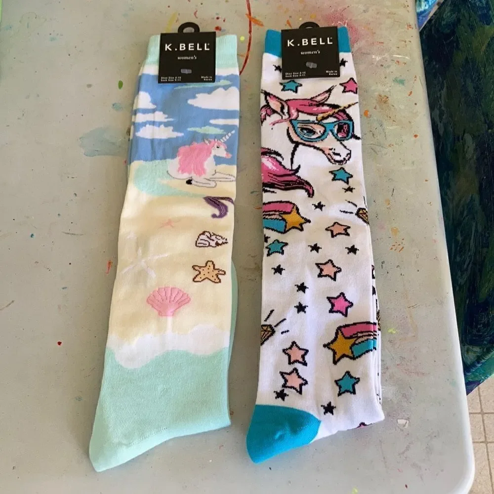 K. Bell Knee Socks 2 LEFT UNI Mermaid